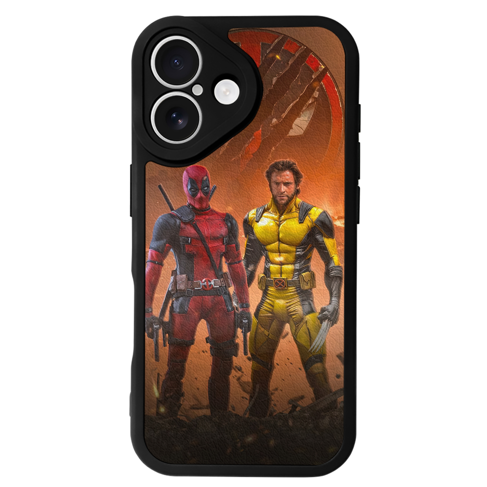 （画像用） Deadpool デッドプール 【iPhone 16シリーズ対応】シリコンスマホケース（レザー調） 材質：シリコン